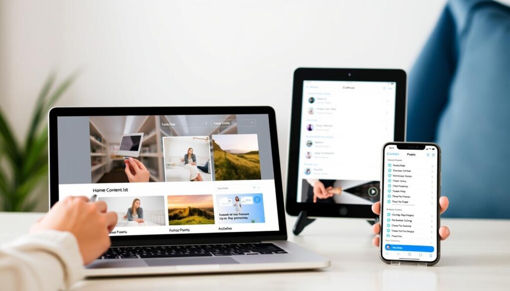 Home inventory software being used on laptop and mobile devices